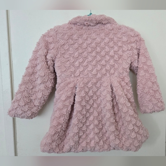 JUICY COUTURE PLUSH DRESS Peacoat Coat Blush Pink Girls 6 - Picture 5 of 6